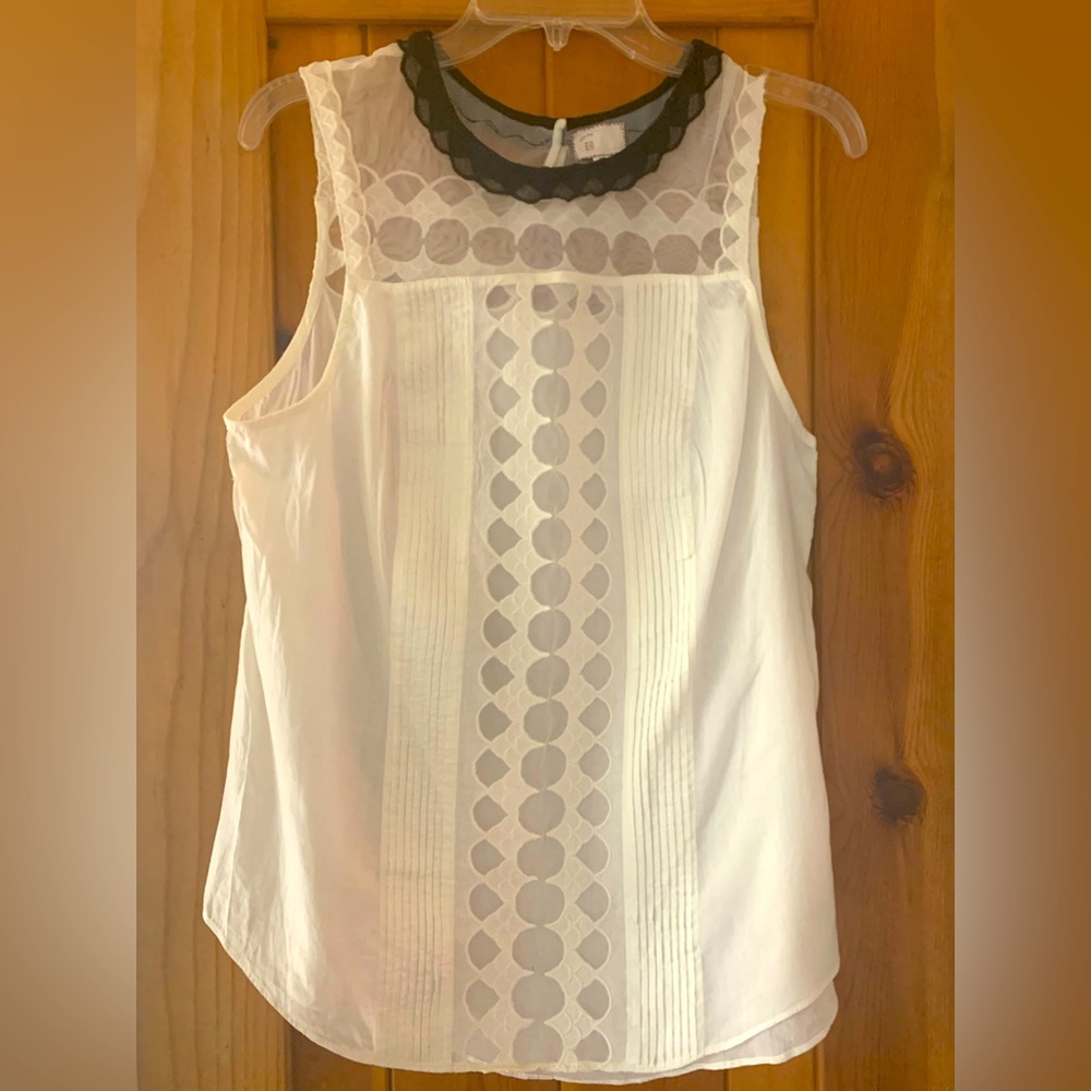 Anthropologie Postmark sleeveless 100% cotton blouse size 10